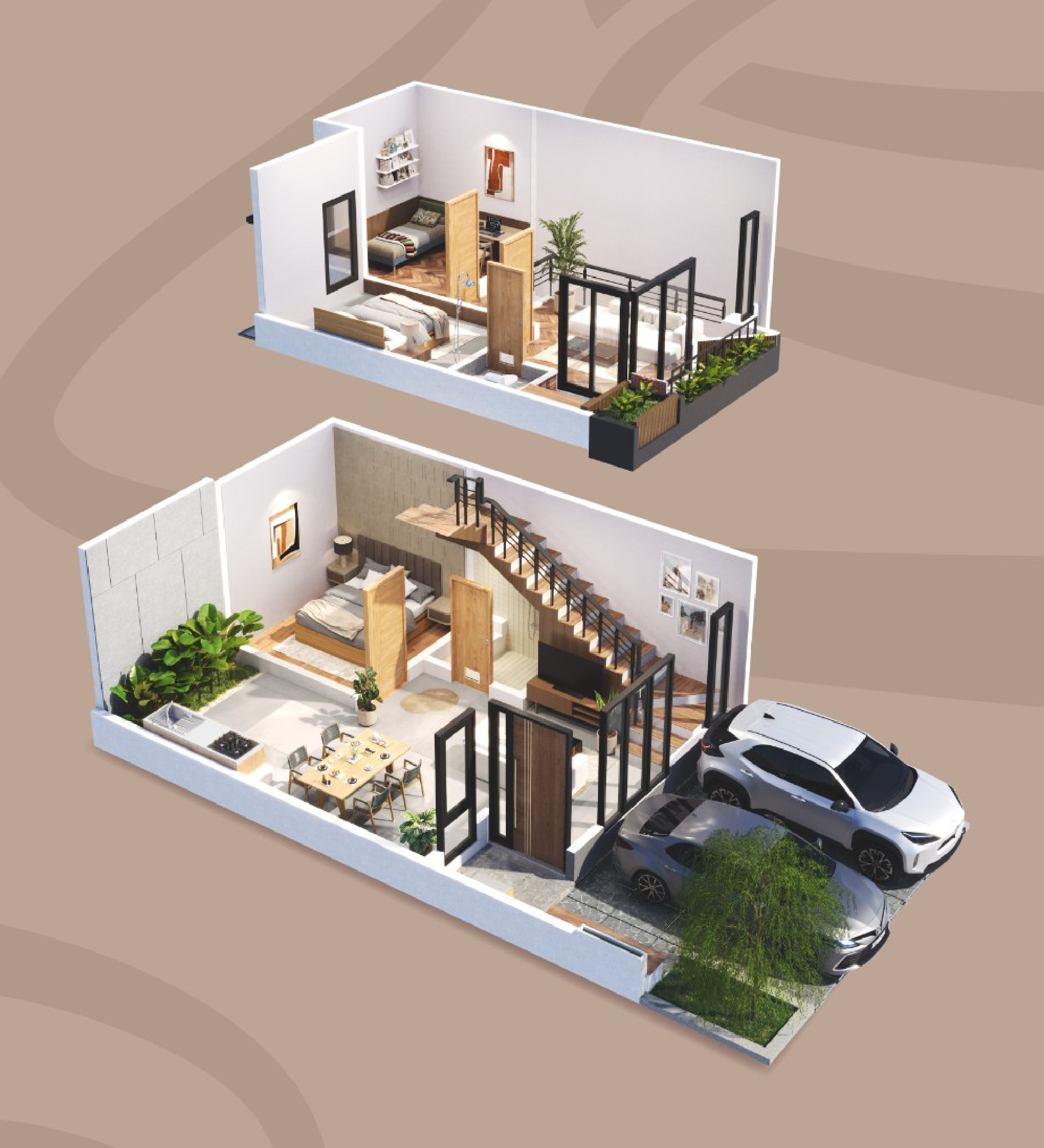 Floor plan – 2-Storey House