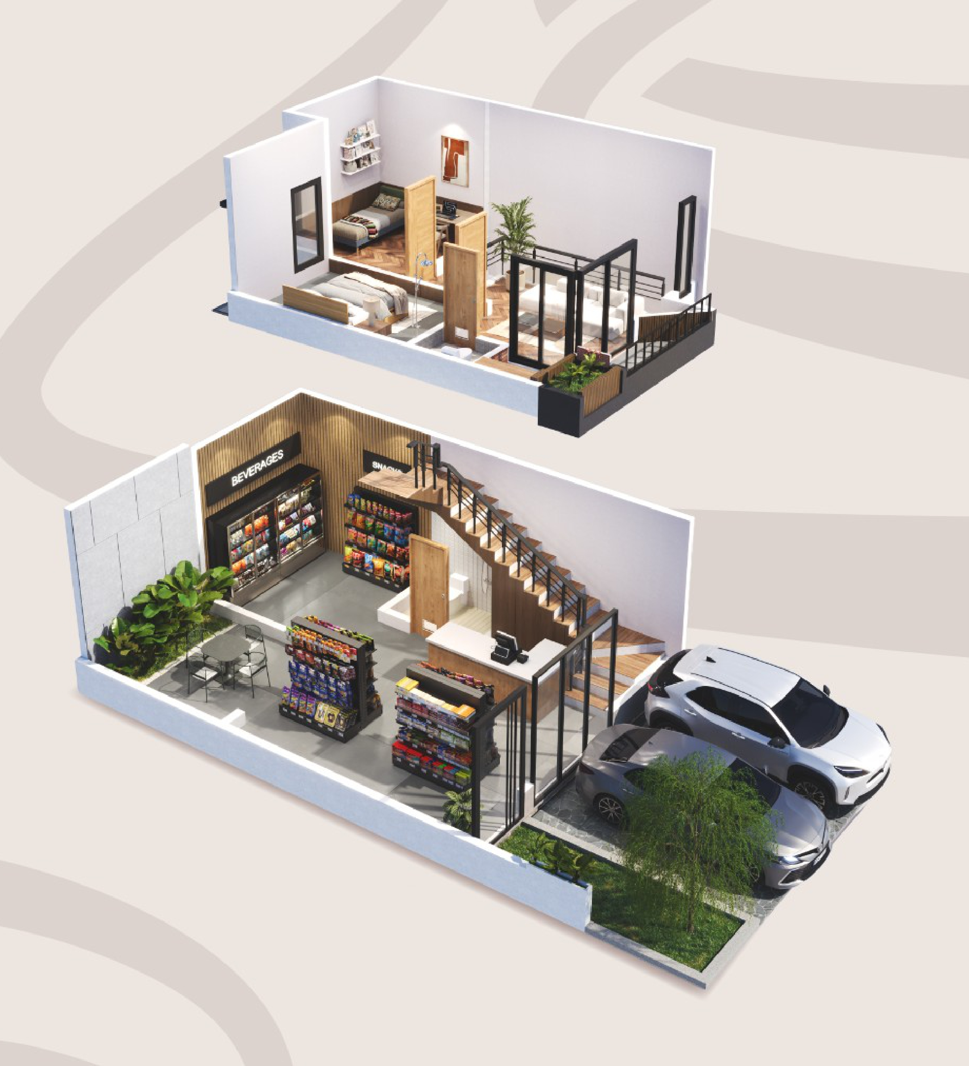 Floor plan – 2-Storey SOHO
